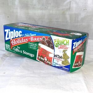 Vtg Ziploc Holiday Bag How The Grinch Stole Christmas Win Instantly 6 Design